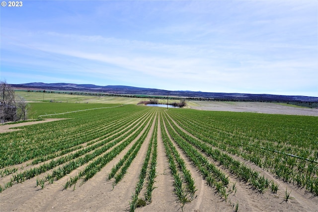 mountain view featuring a rural view