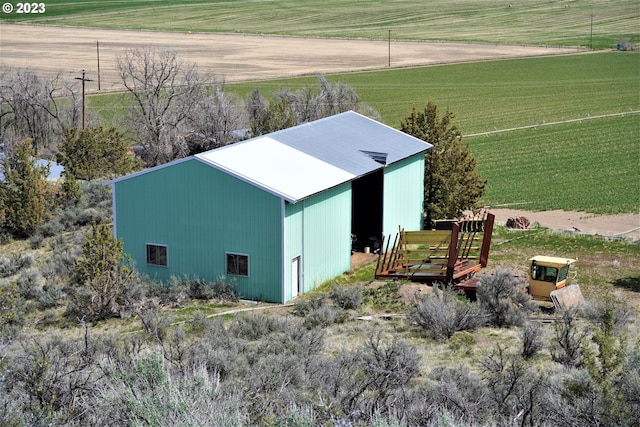 aerial view featuring a rural view