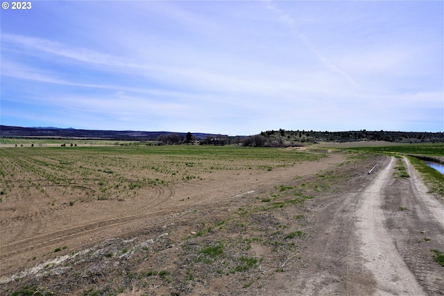 view of road featuring a rural view