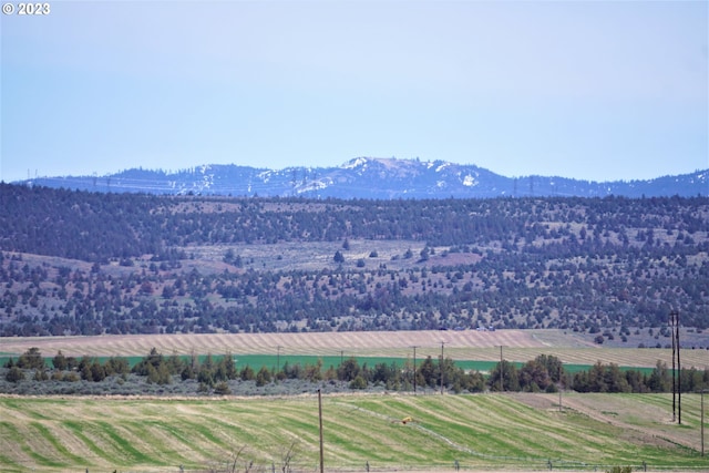 mountain view with a rural view