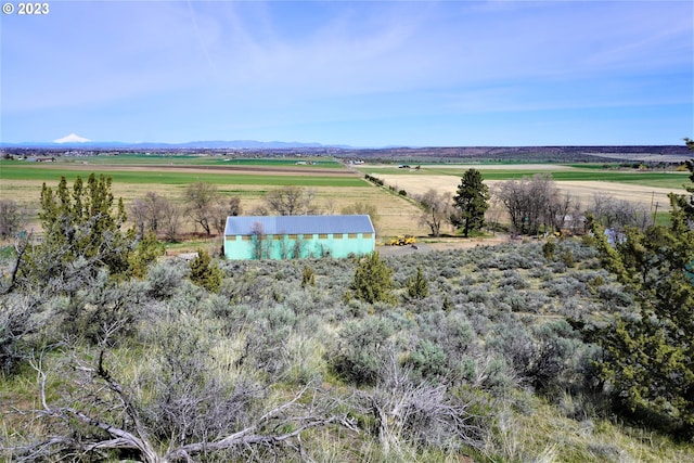 aerial view featuring a rural view