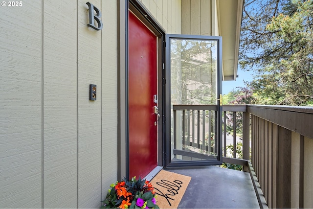 7730 SW Barnes Rd Unit B, Portland, OR 97225 - doorway to property featuring a balcony
