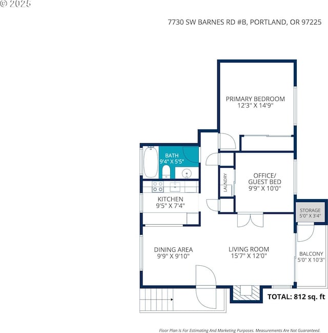 7730 SW Barnes Rd Unit B, Portland, OR 97225 - property floor plan