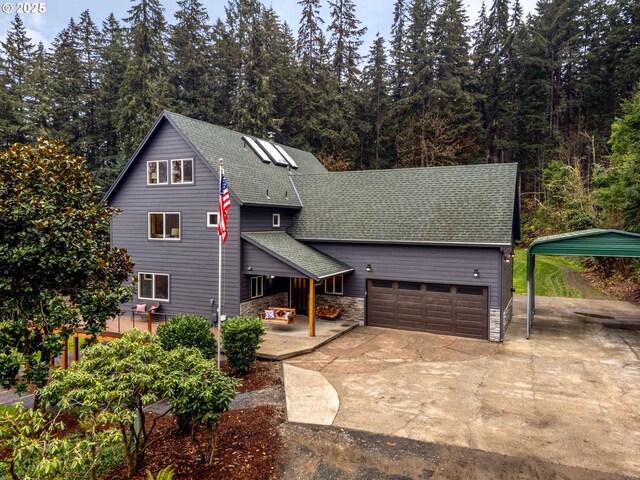 rear view of house with a deck