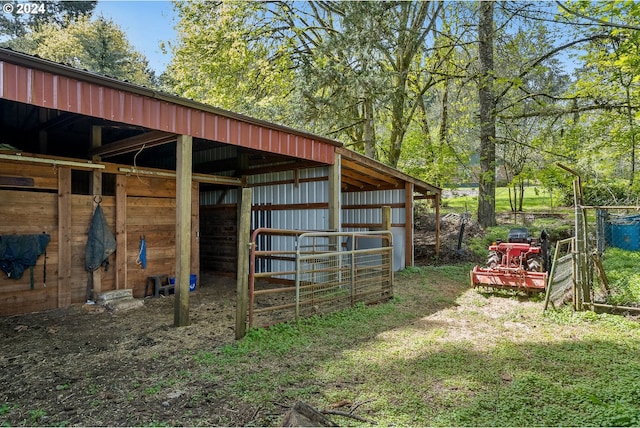 view of horse barn