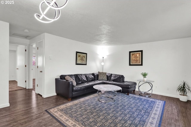 1361 City View St, Eugene, OR 97402 - living area with baseboards, wood finished floors, and a textured ceiling