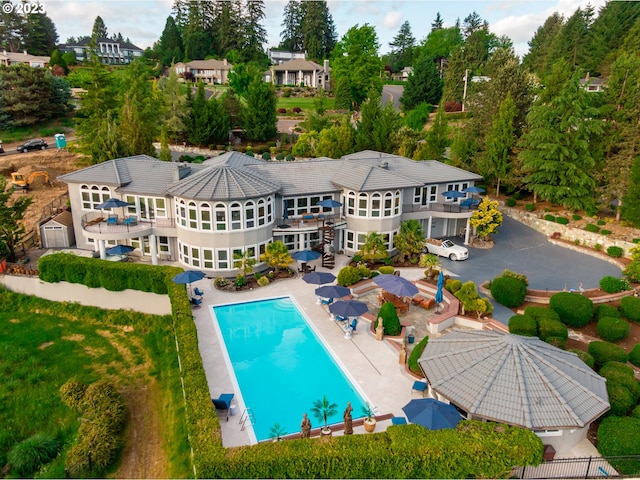 view of pool featuring a patio area