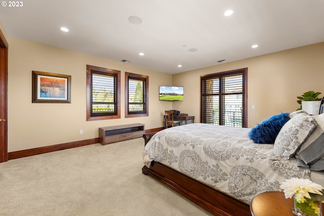 view of carpeted bedroom