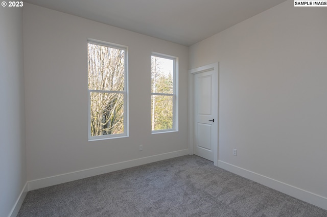 view of carpeted spare room