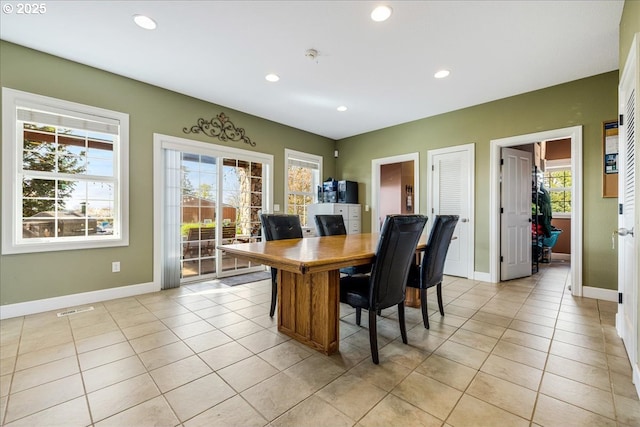 16800 NE Mcdougall Rd, Dayton, OR 97114 - dining area featuring healthy amount of natural light, light tile patterned floors, and recessed lighting