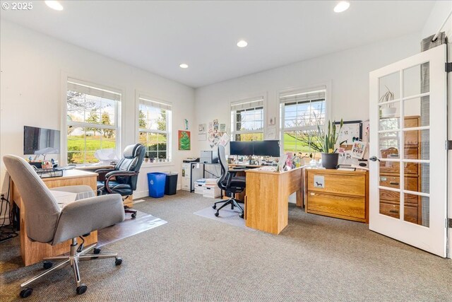 16800 NE Mcdougall Rd, Dayton, OR 97114 - carpeted office with recessed lighting and french doors