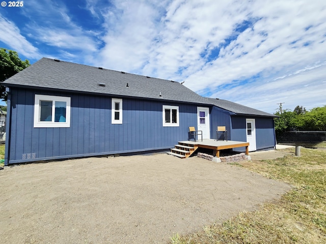 2951 NE Yount Ave, Roseburg, OR 97470 - back of property with a wooden deck