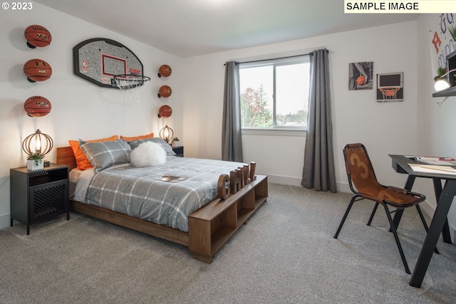 view of carpeted bedroom