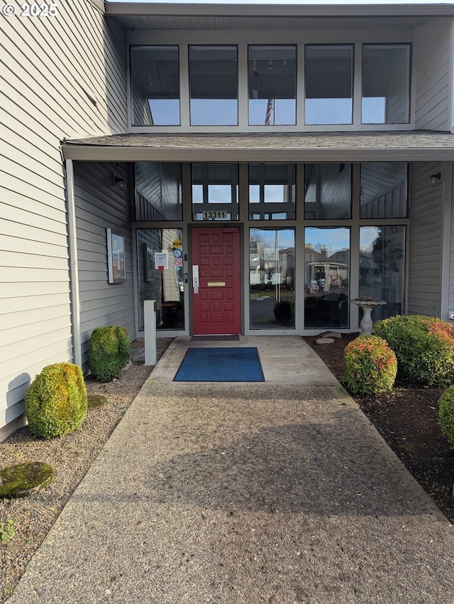 view of doorway to property