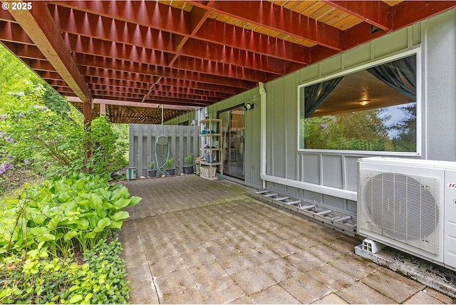 view of patio / terrace featuring ac unit