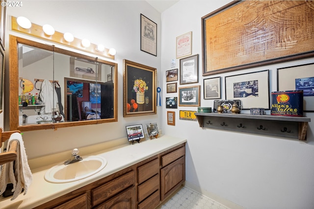 bathroom with vanity