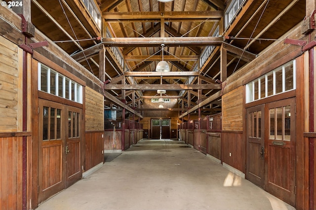 view of horse barn