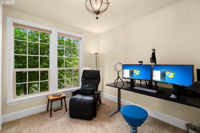 4425 SW 47th Dr, Portland, OR 97221 - carpeted home office featuring baseboards