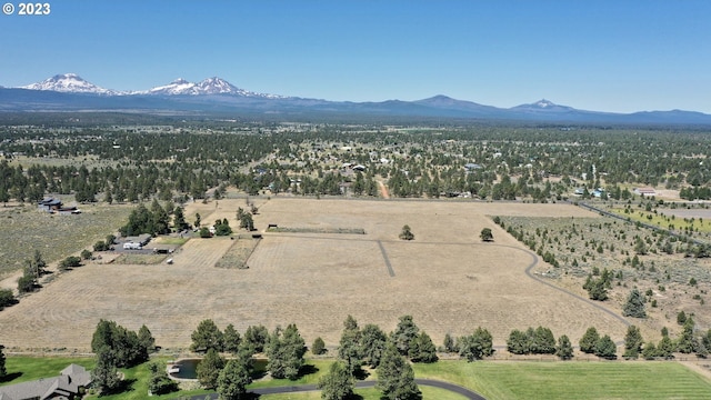 drone / aerial view with a mountain view