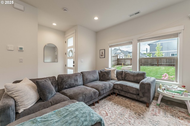 11492 SE Mt Talbert Ave, Happy Valley, OR 97086 - living room featuring plenty of natural light and recessed lighting