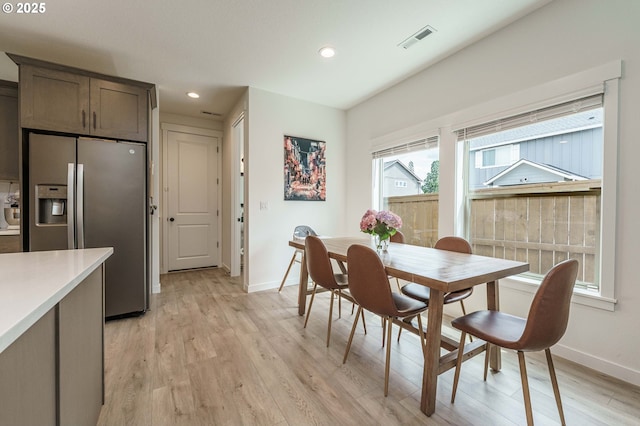 11492 SE Mt Talbert Ave, Happy Valley, OR 97086 - dining area with baseboards, recessed lighting, and light wood-style floors