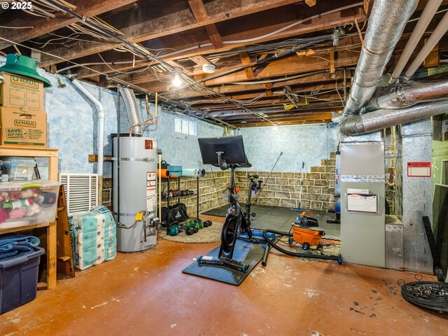 1405 NE 47th Ave, Portland, OR 97213 - below grade area with secured water heater and heating unit