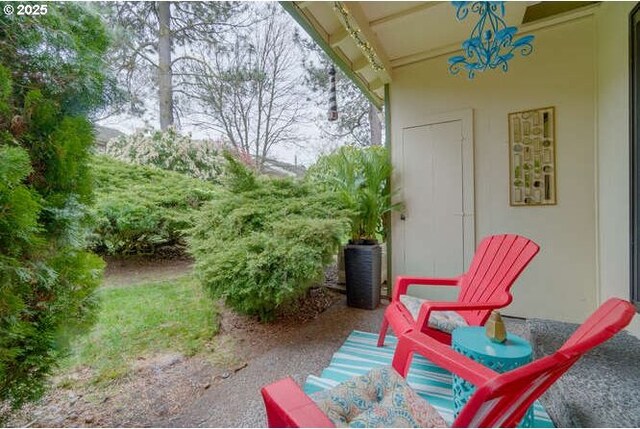 property view of water featuring a boat dock