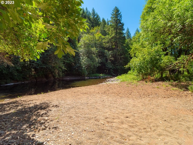 view of yard featuring a water view