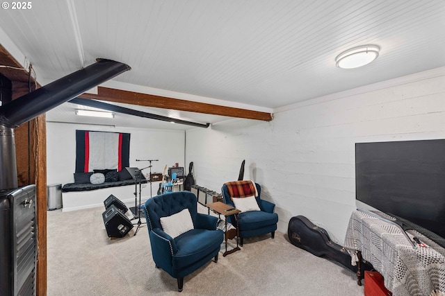 interior space featuring carpet floors