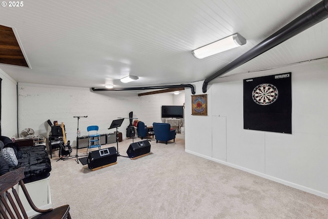 interior space with carpet flooring