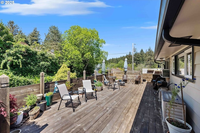 view of wooden deck