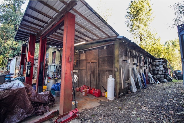 view of outdoor structure