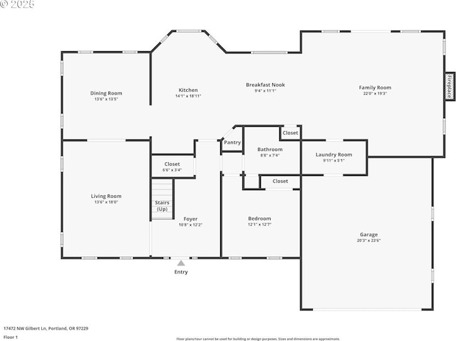 17472 NW Gilbert Ln, Portland, OR 97229 - room layout