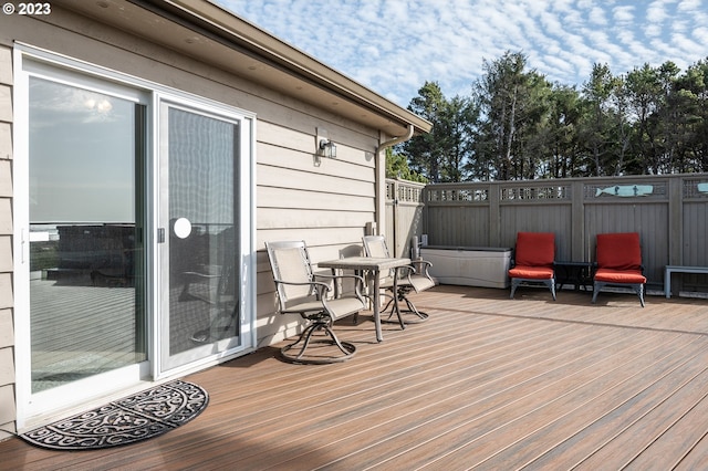 view of wooden terrace