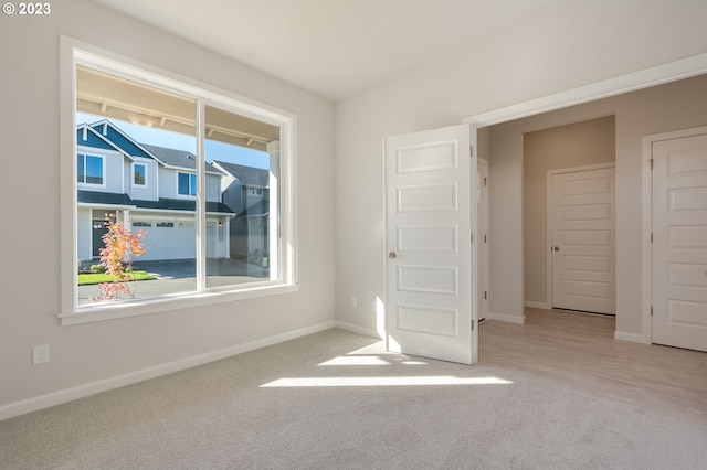 interior space with light colored carpet