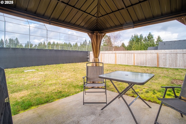 view of patio / terrace with a fenced backyard