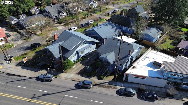aerial view of residential area