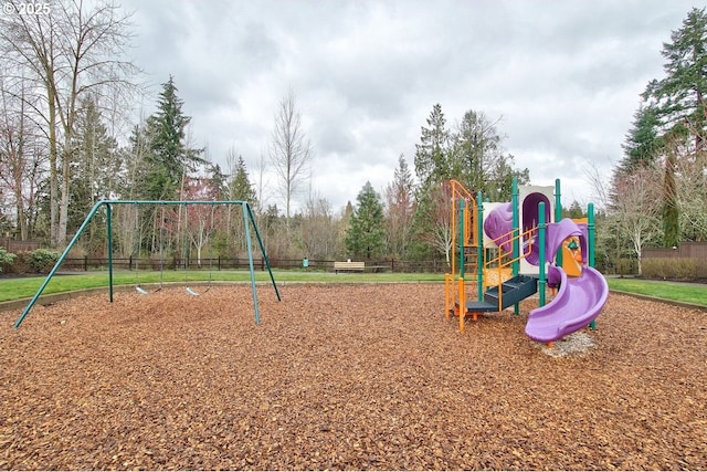 view of community jungle gym