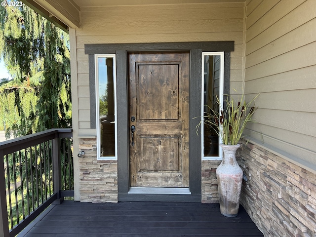 view of doorway to property