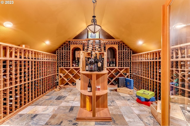 wine cellar featuring tile flooring