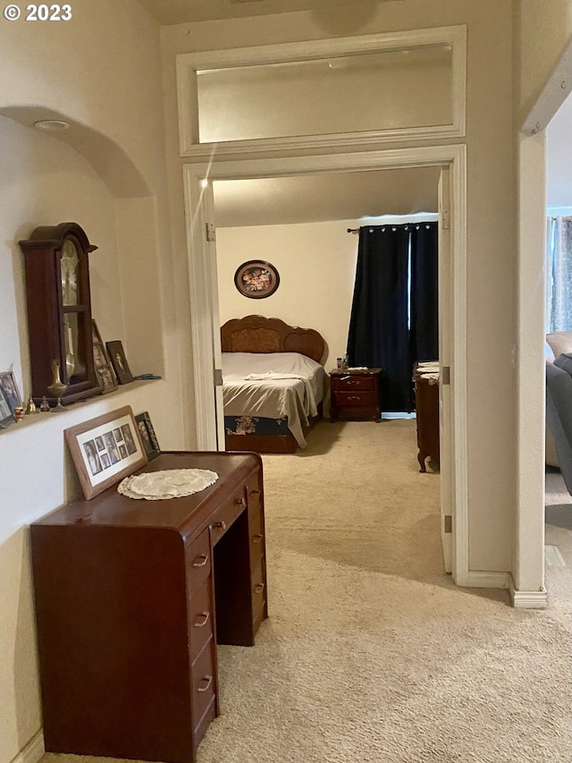 view of carpeted bedroom