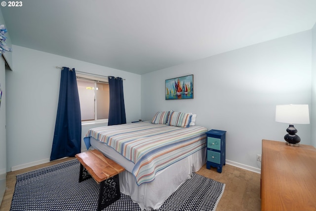 view of carpeted bedroom