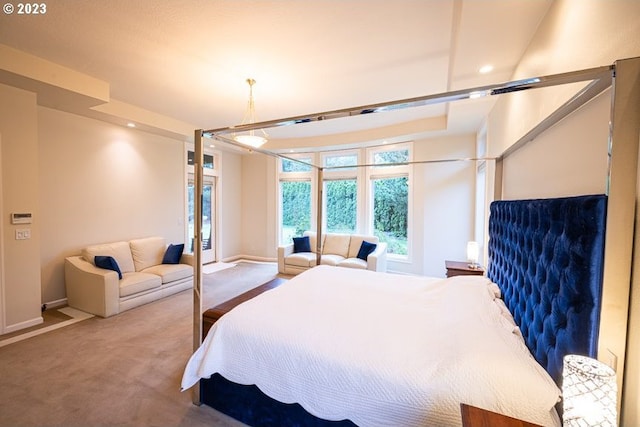 bedroom featuring carpet flooring