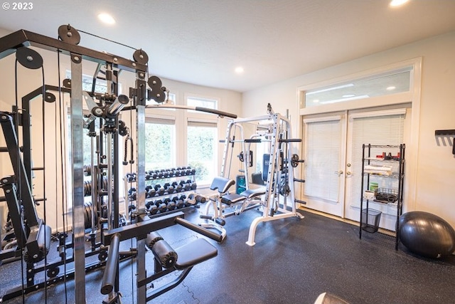 view of exercise room