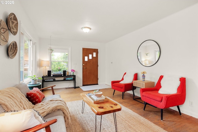 5414 NE 47th Ave, Portland, OR 97218 - living area with baseboards and wood finished floors