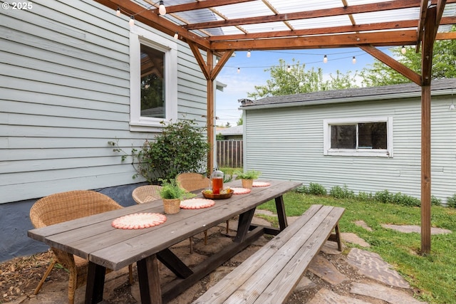 5414 NE 47th Ave, Portland, OR 97218 - view of patio with a pergola and outdoor dining area