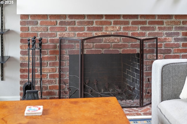 16190 SW Theresa Ct, Beaverton, OR 97007 - detailed view of a brick fireplace