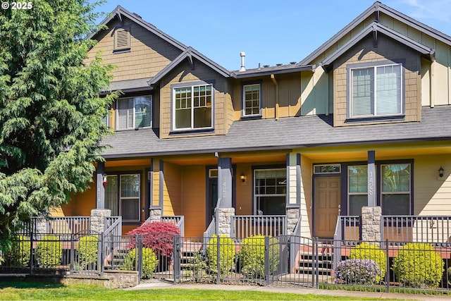 1422 NE Redspire Ln, Hillsboro, OR 97124 - craftsman-style home with covered porch, board and batten siding, and roof with shingles