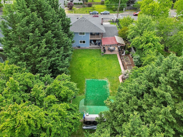 aerial view of property and surrounding area