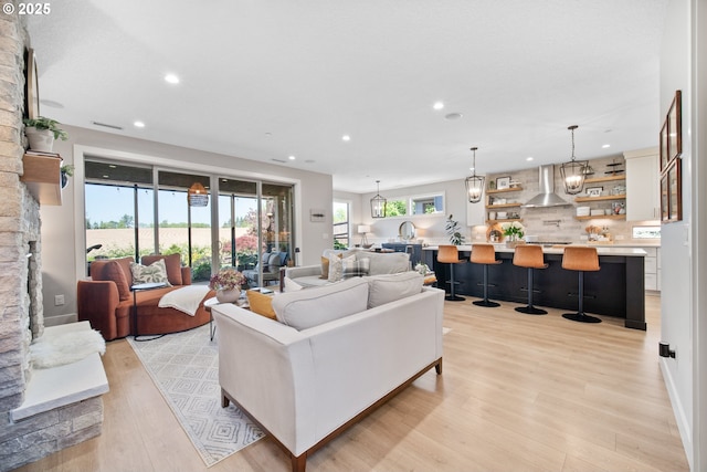 4148 S 11th Cir, Ridgefield, WA 98642 - living area with light wood-type flooring and recessed lighting